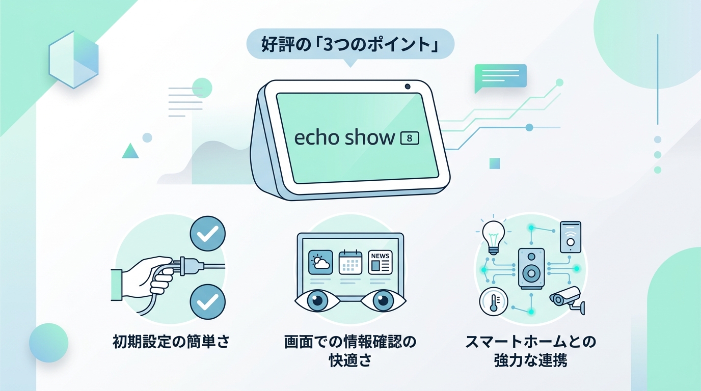 Amazon Echo Show 8 第3世代の良い口コミ・評判