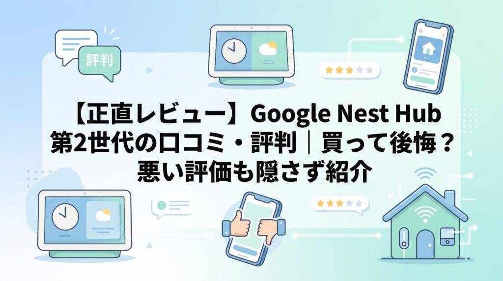 【正直レビュー】Google Nest Hub 第2世代の口コミ・評判｜買って後悔？悪い評価も隠さず紹介