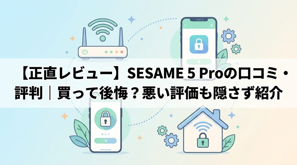 【正直レビュー】SESAME 5 Proの口コミ・評判｜買って後悔？悪い評価も隠さず紹介