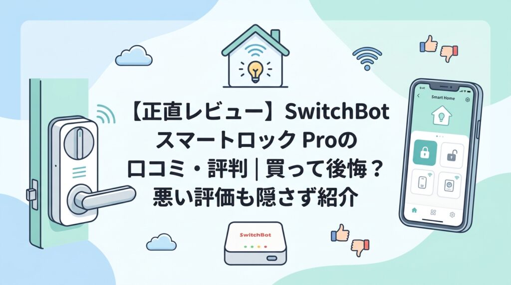 【正直レビュー】SwitchBot スマートロック Proの口コミ・評判｜買って後悔？悪い評価も隠さず紹介