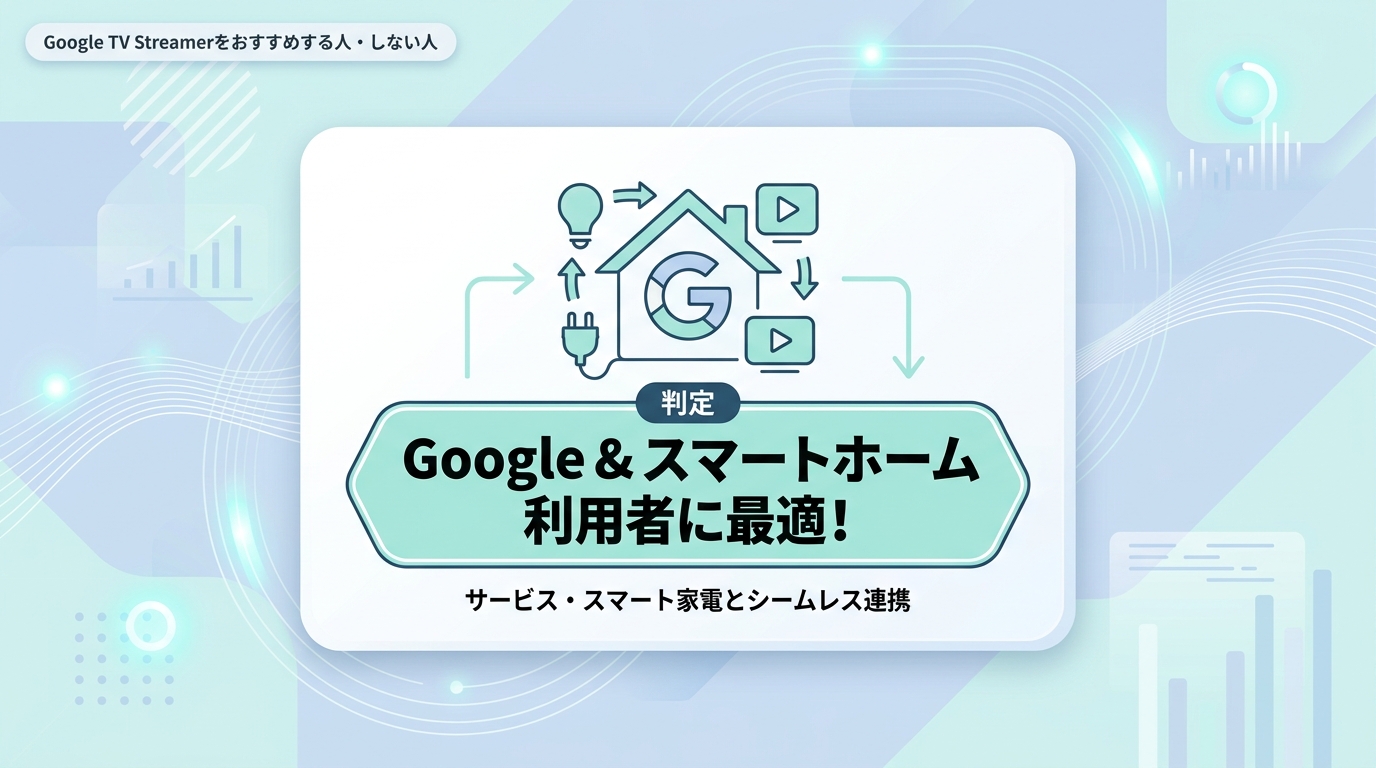 Google TV Streamerをおすすめする人・しない人