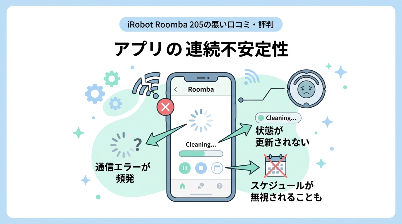 iRobot Roomba 205の悪い口コミ・評判