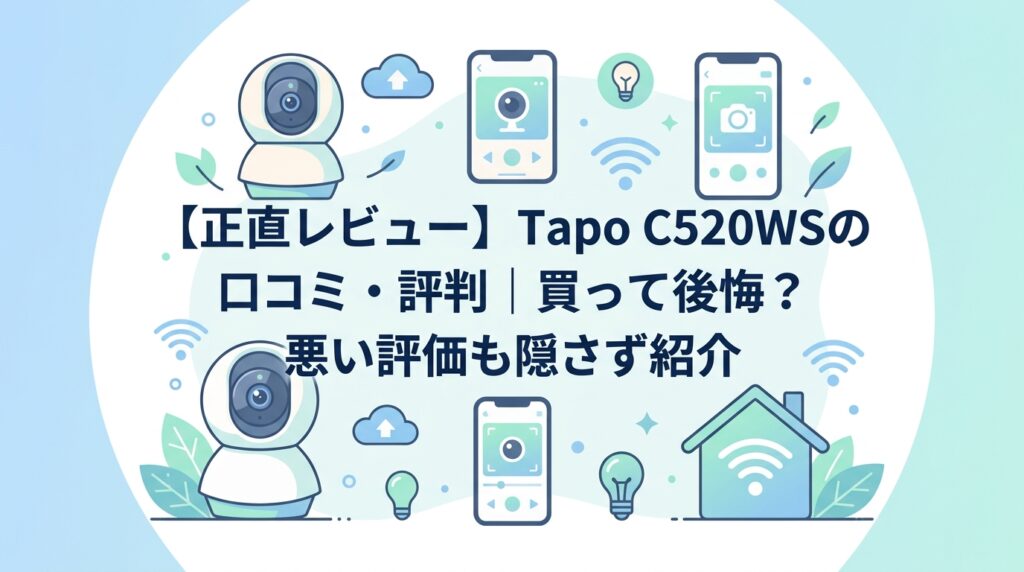 【正直レビュー】Tapo C520WSの口コミ・評判｜買って後悔？悪い評価も隠さず紹介