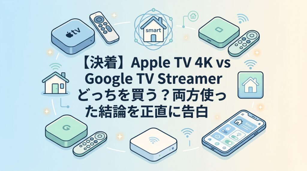 【決着】Apple TV 4K vs Google TV Streamer どっちを買う?両方使った結論を正直に告白