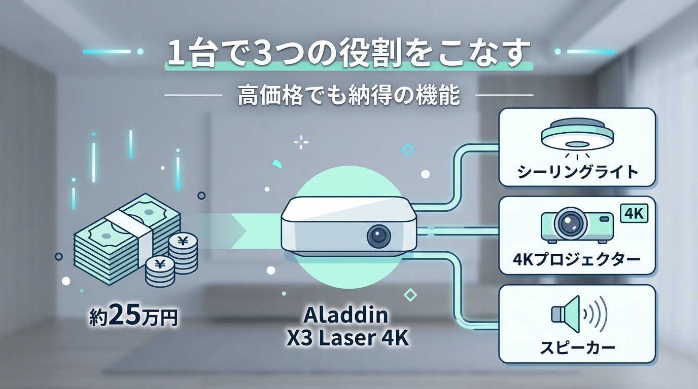 Aladdin X3 Laser 4Kの悪い口コミ・評判