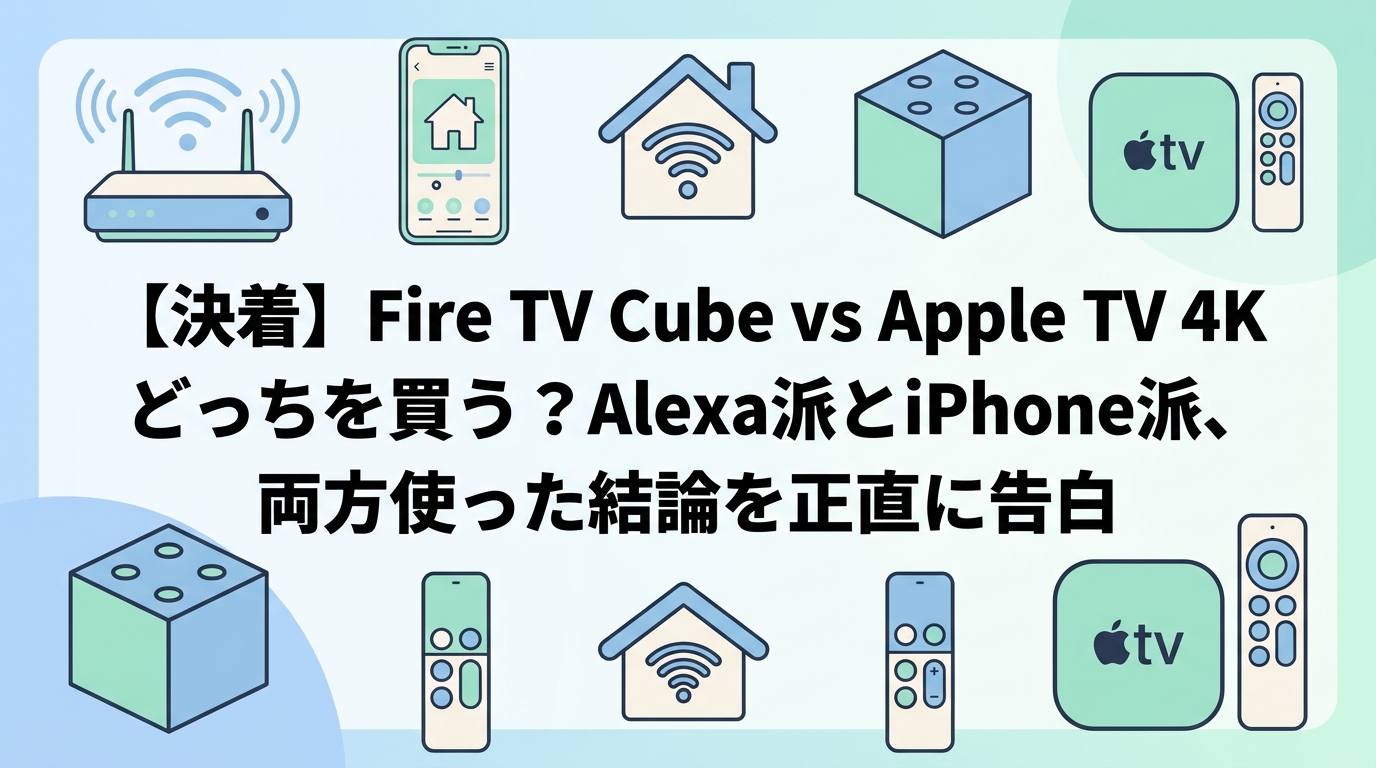 【決着】Fire TV Cube vs Apple TV 4K どっちを買う？Alexa派とiPhone派、両方使った結論を正直に告白