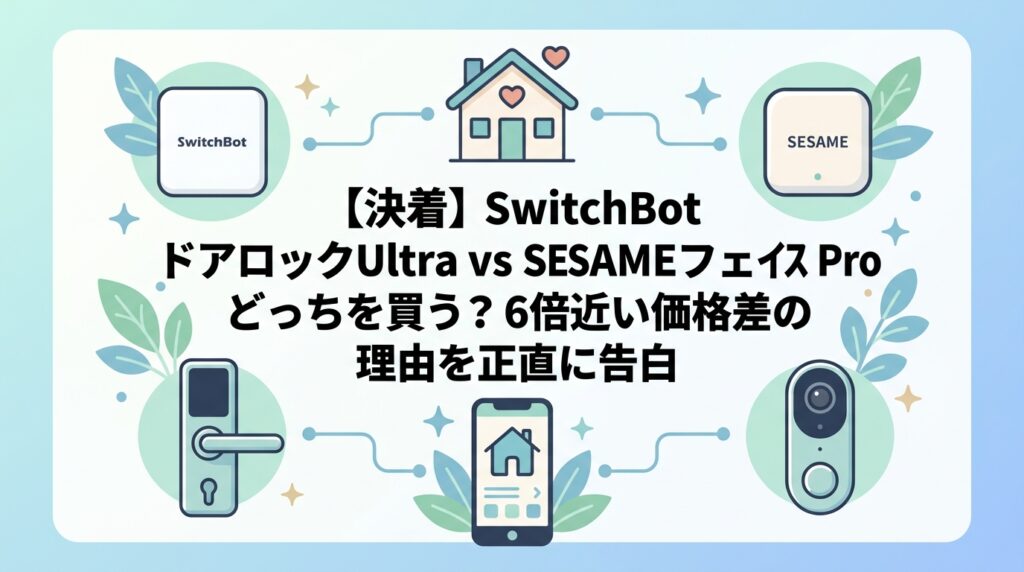 【決着】SwitchBot ドアロックUltra vs SESAMEフェイス Pro どっちを買う？6倍近い価格差の理由を正直に告白