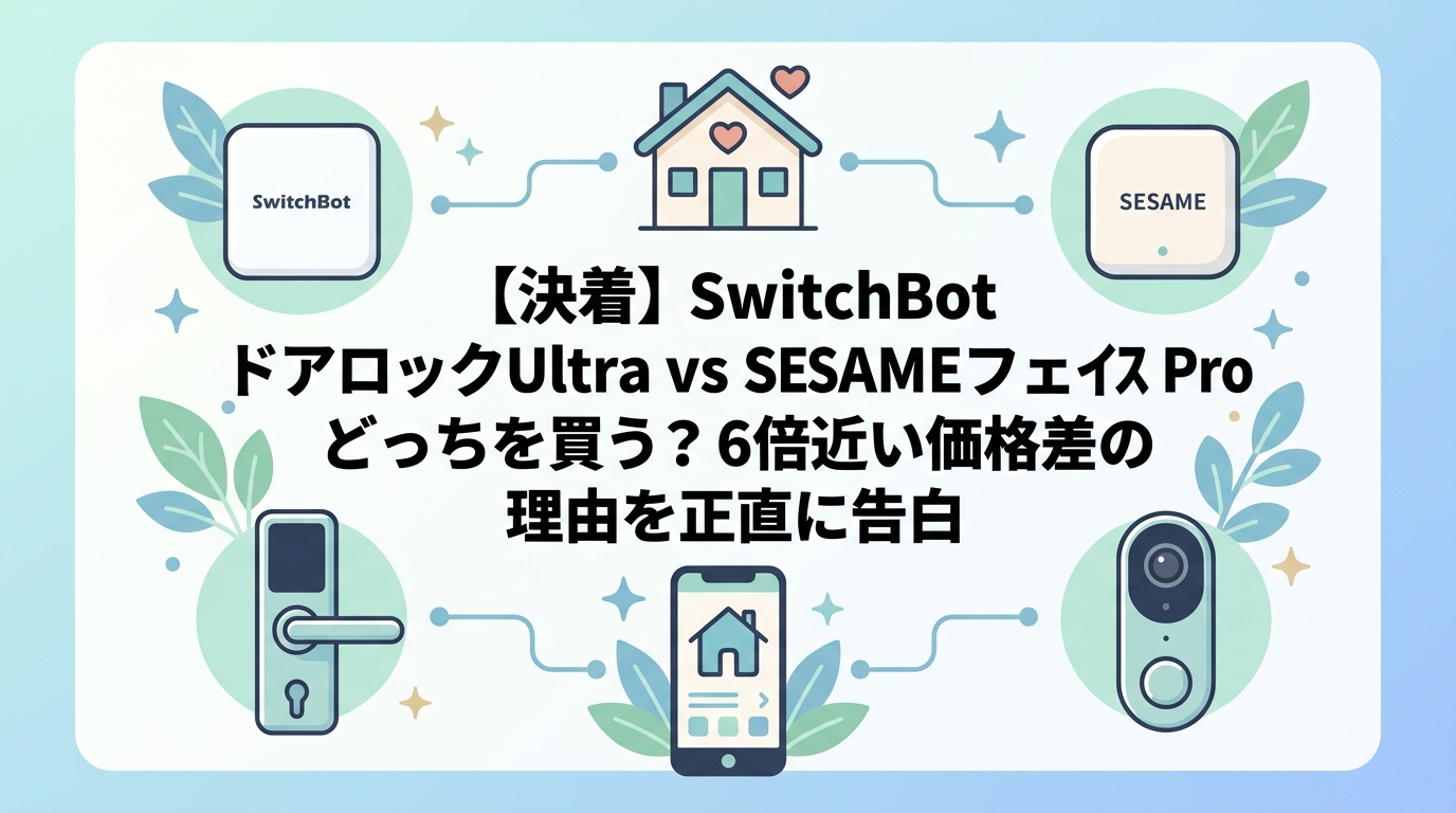 【決着】SwitchBot ドアロックUltra vs SESAMEフェイス Pro どっちを買う?6倍近い価格差の理由を正直に告白
