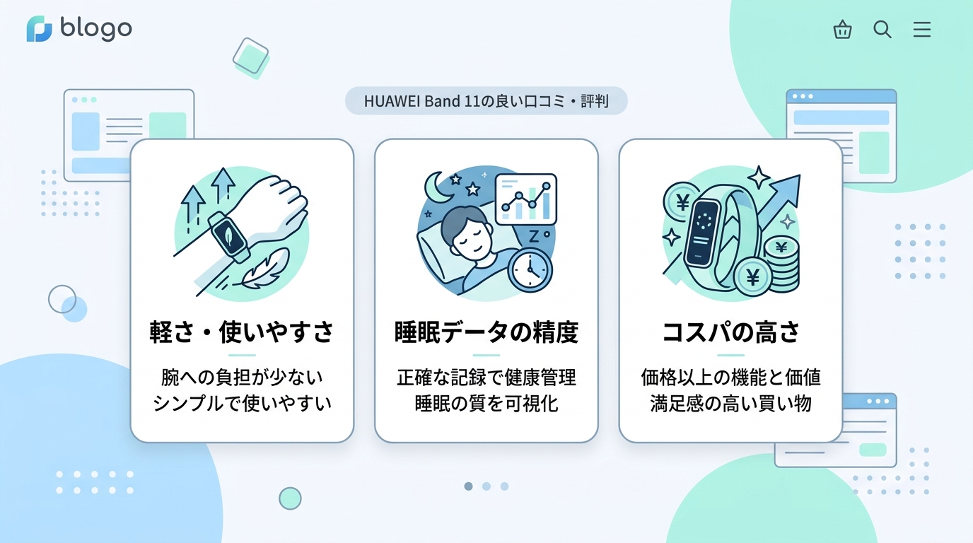 HUAWEI Band 11の良い口コミ・評判