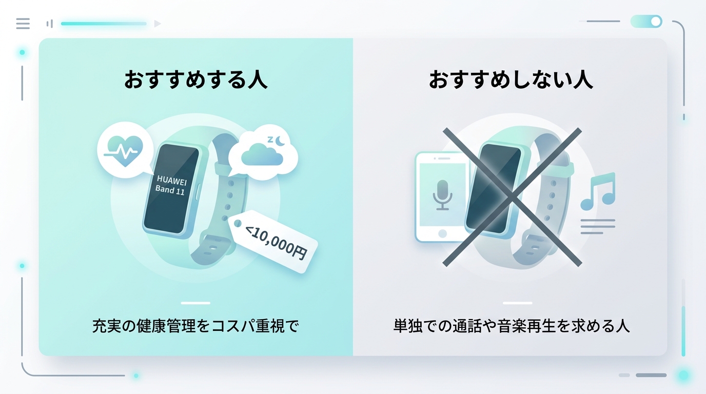HUAWEI Band 11をおすすめする人・しない人