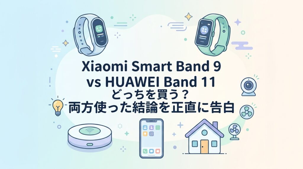 【決着】Xiaomi Smart Band 9 vs HUAWEI Band 11 どっちを買う？両方使った結論を正直に告白