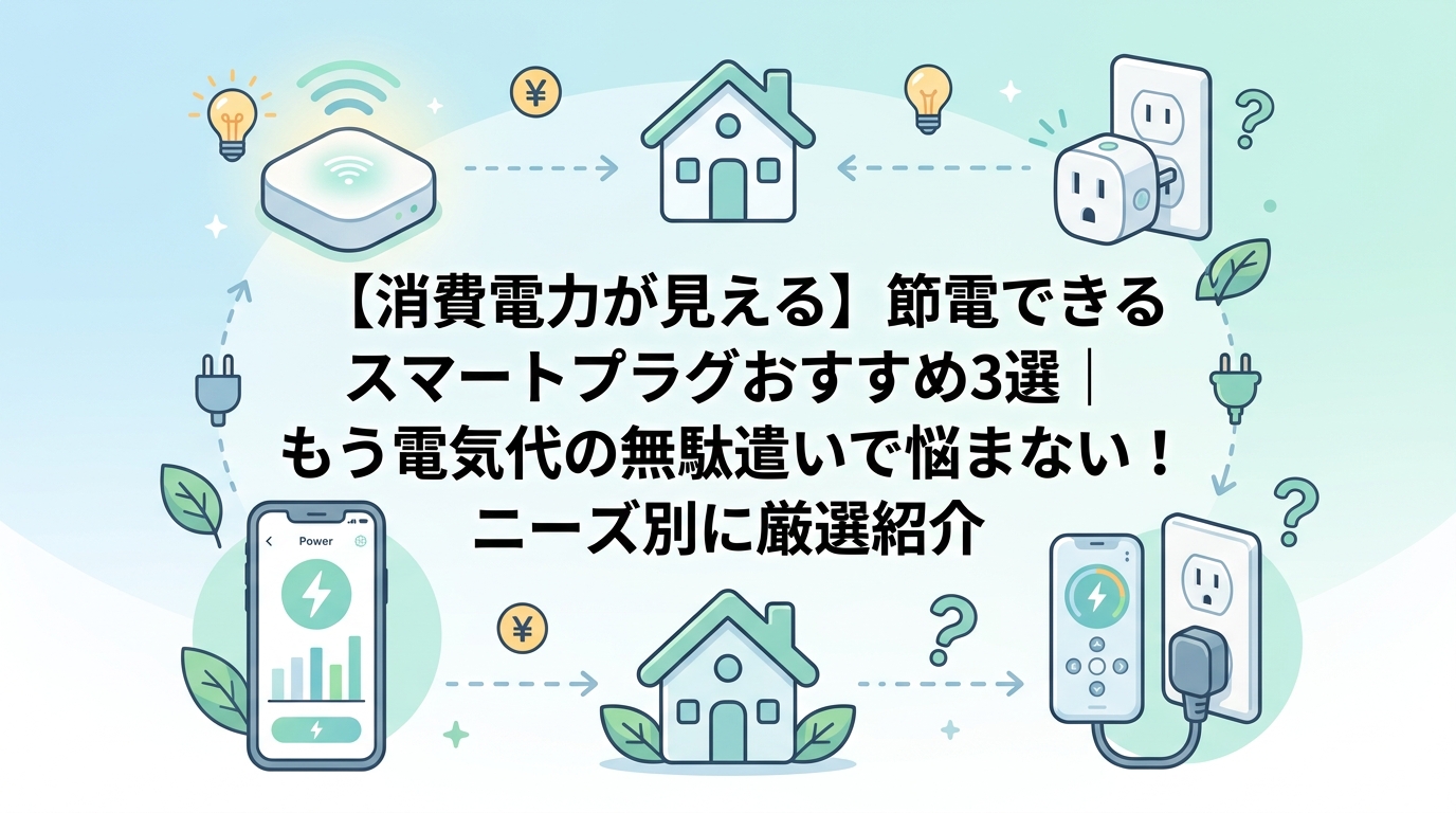 【消費電力が見える】節電できるスマートプラグおすすめ3選｜もう電気代の無駄遣いで悩まない！ニーズ別に厳選紹介